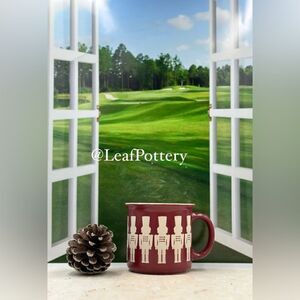 Nutcracker Burgundy/Beige Ceramic 18oz Mug